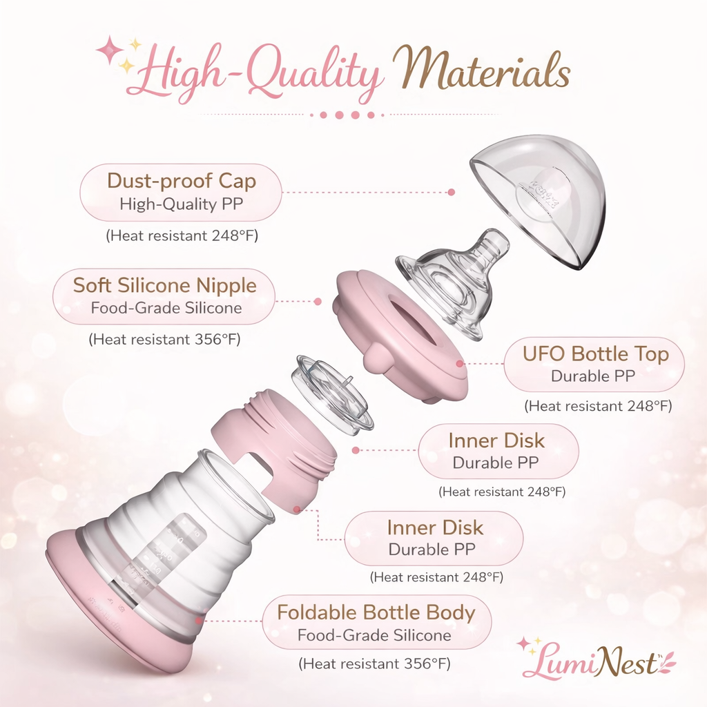 Luminest Foldable Silicone Baby Bottle